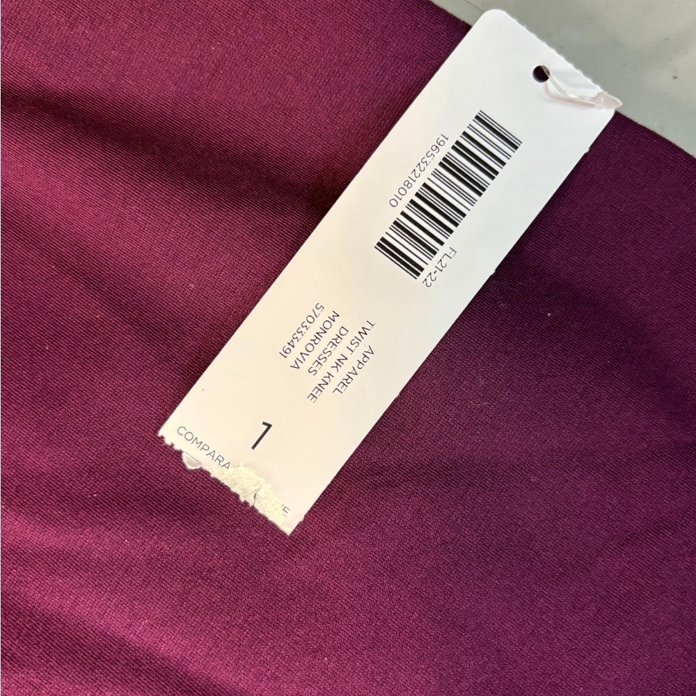 Chico’s Twist Knee Dress Monrovia Wine Size 1 - Picture 5 of 14